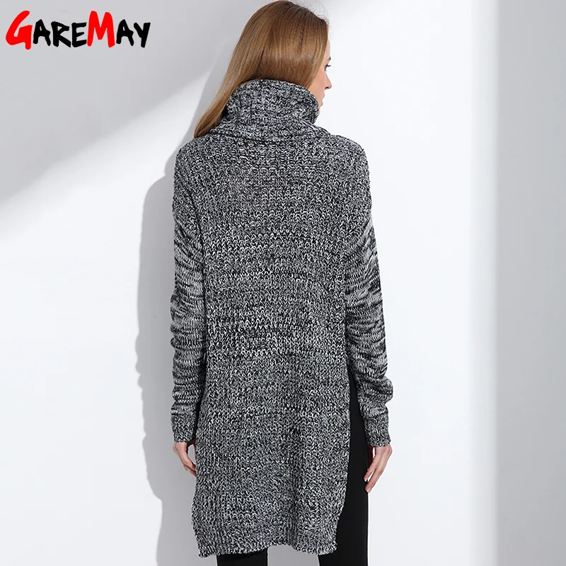 GAREMAY Womens Turtleneck Sweater Winter Warm Knitwear Oversized For Women Tops Fashion Long Clothing Ladies Jumpers | Женская одежда