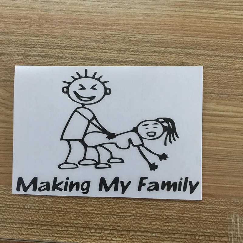 Виниловая наклейка сделаем свою семью аксессуары для автомобиля забавные