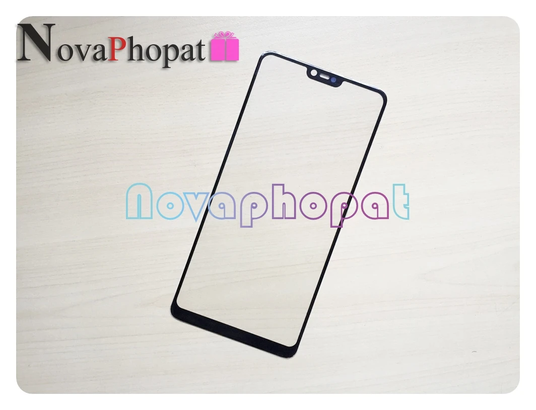 Novaphopat черно белая передняя внешняя стеклянная панель для OPPO F7 стеклянный экран