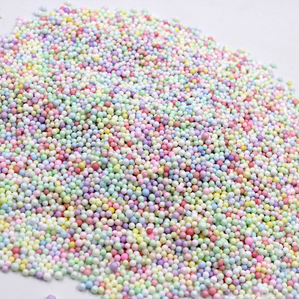 

12g Addition For Slime Supplies Warm Color Snow Mud Particles Kit Slime Accessories Tiny Foam Beads Slime Balls Supplies Charms