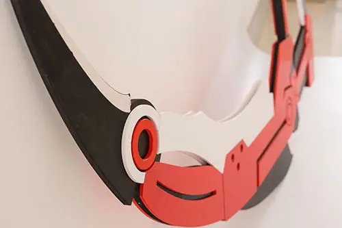 Популярное трансмутируемое рубиновое полумесяц розовое серповидное ПВХ Косплей