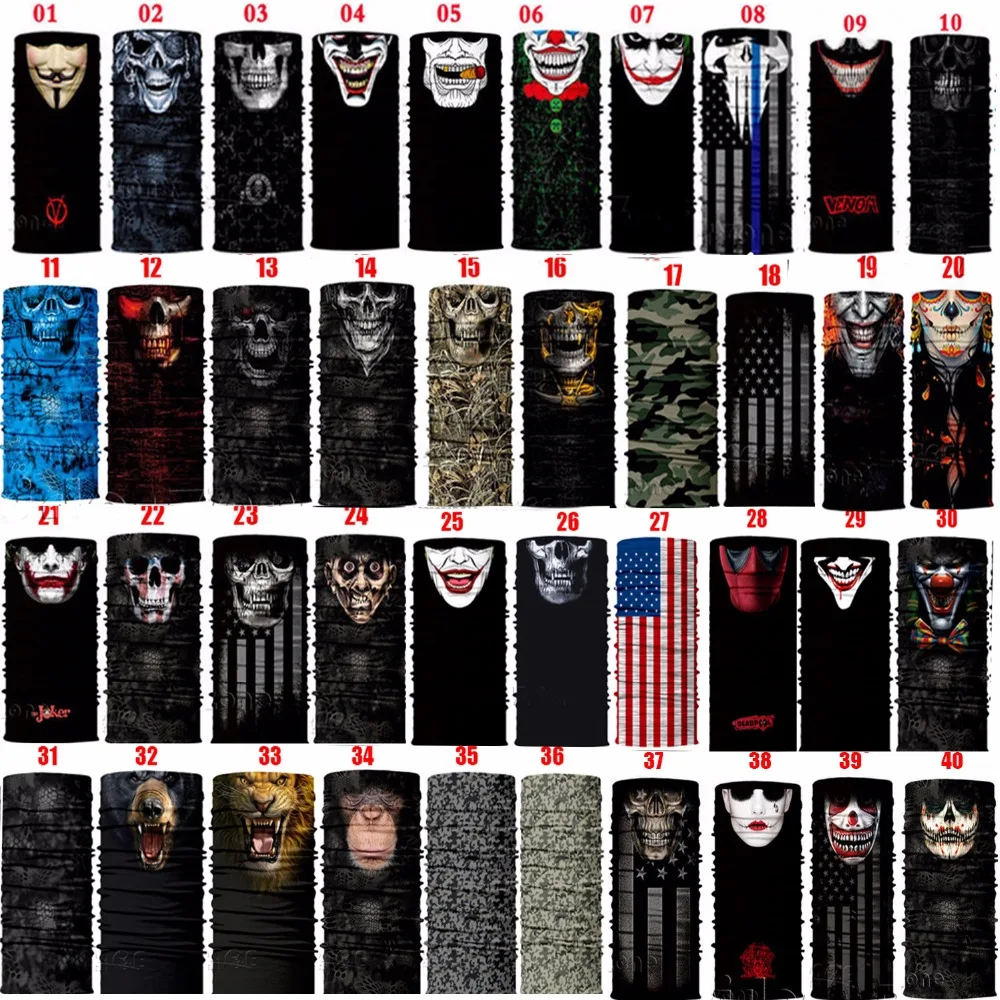 Мотоциклетная маска для защиты лица от солнца Балаклава праздничный шарф