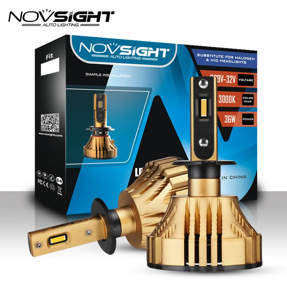 Светодиодный налобный фонарь NOVSIGHT для автомобиля H4 H7 H1 H3 H11 H13 9005 9006 9007 72 Вт 12000 лм