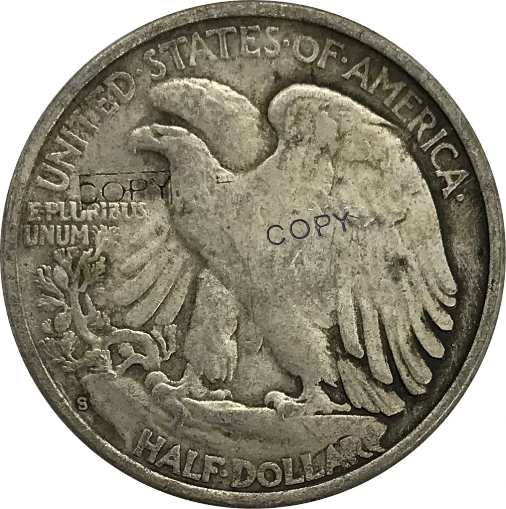 S 1945 США Walking Liberty половина доллара предметы коллекционирования из мельхиора