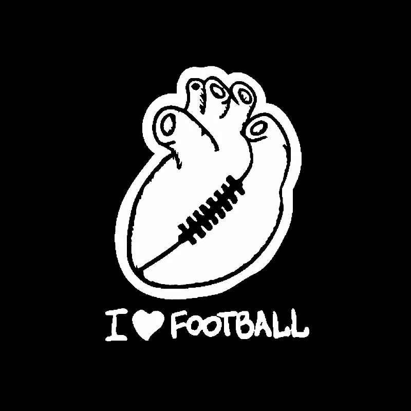 YJZT 11 5 см * 15 4 с надписью I LOVE Футбол виниловые наклейки на машину наклейка