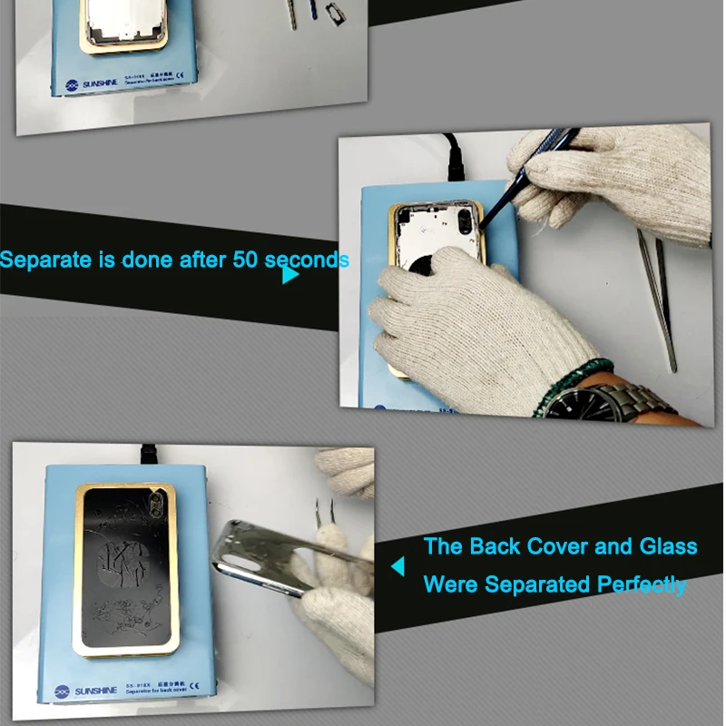 Новинка, устройство для отделения задней крышки iPhone X, устройство для удаления трещин и удаления задней крышки, сплиттер ЖК-экрана