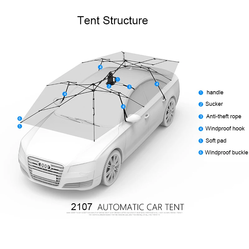 2017 Новая полуавтоматическая автомобильная палатка анти-УФ Waterproo ветрозащитная