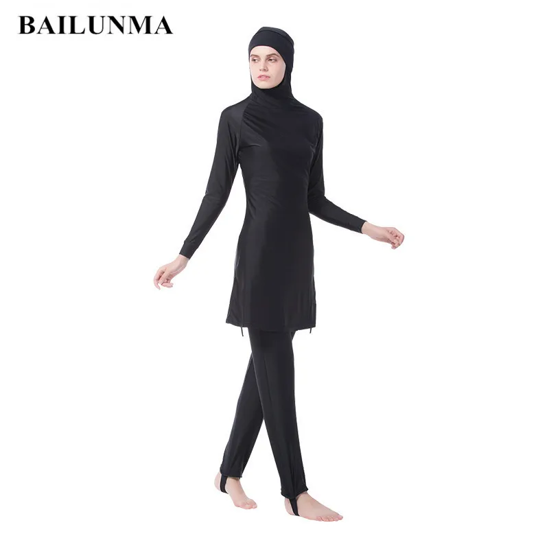 Мусульманский купальный костюм размера плюс для женщин скромный с полным