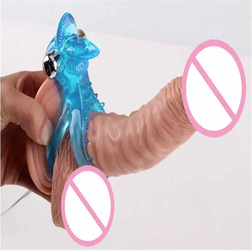 Двойное кольцо желе вибрационное на член Кольца для пениса секс игрушки товары