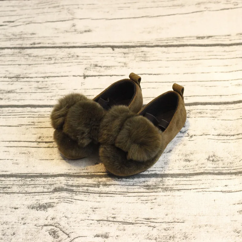 Детская обувь бархатная с кроличьим мехом волшебная наклейка для девочек Зимняя