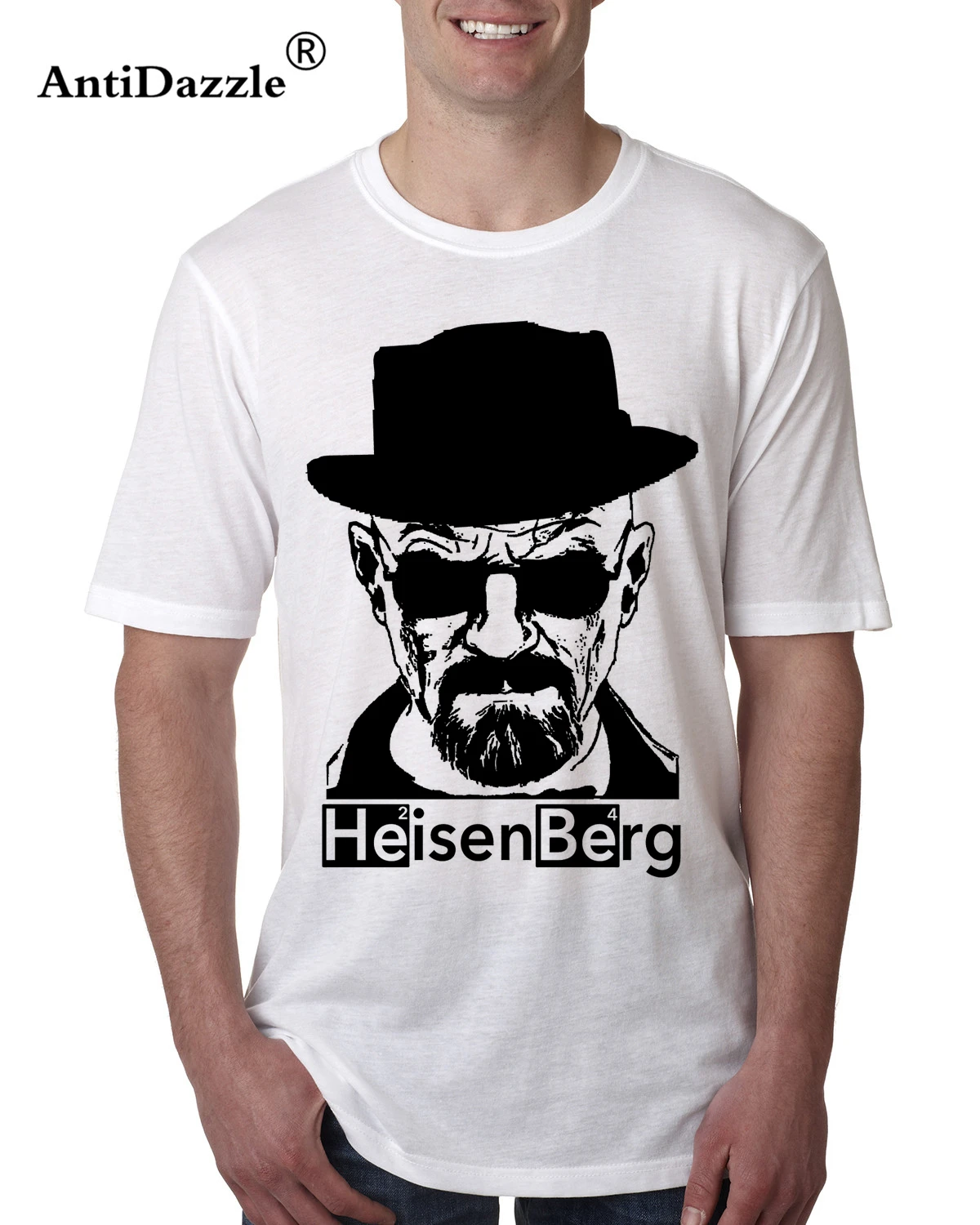 2017 модная мужская футболка с коротким рукавом Азиатский Размер ХАЙЗЕНБЕРГ