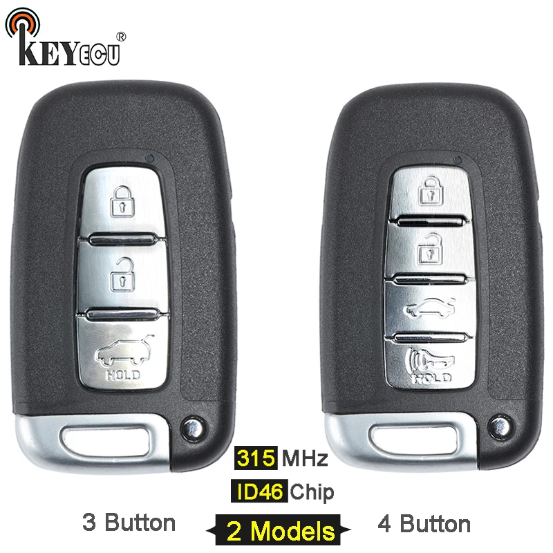 KEYECU 315 МГц ID46 чип FCC: SY5HMFNA04 3/ 4 кнопки дистанционный ключ для Hyundai акцентная Соната