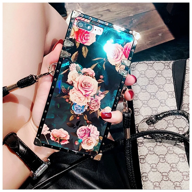 10 шт. Роскошный розовый чехол через плечо с длинной цепочкой для iphone XS MAX XR 6 8 7 Plus