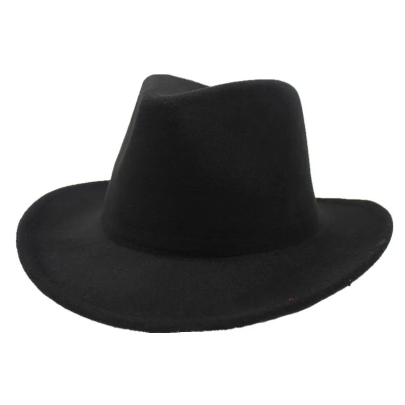 Кепка oZyc из шерсти для мужчин и женщин кепка Sombrero Шляпа Fedora ковбойская в