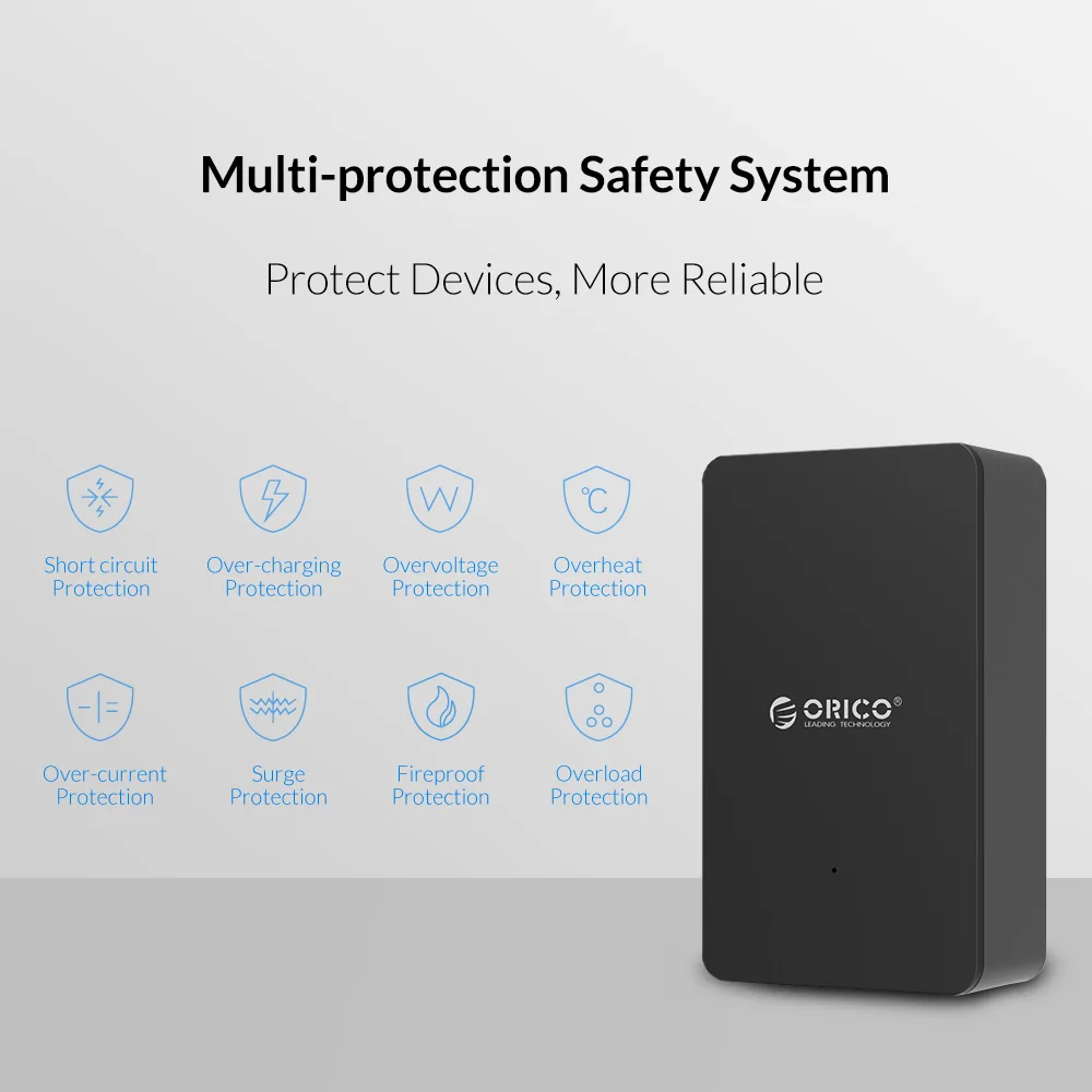 ORICO 4 порта настольное зарядное устройство QC2.0 быстрое USB Универсальный смарт