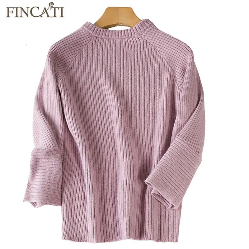 Фото Women Jersey New Fashion High Quality Pure Cashmere Fluffy Soft Twist Knitted Flare Sleeve Pullover Sweater Женская одежда Women Jersey New Fashion High Quality Pure Cashmere Fluffy Soft Twist Knitted Flare Sleeve Pullover Sweater Женская одежда