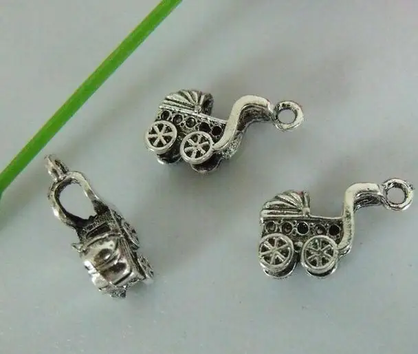 Хит! 10 шт цинковый сплав 3D Детские коляски Очаровательные Подвески DIY Ювелирные