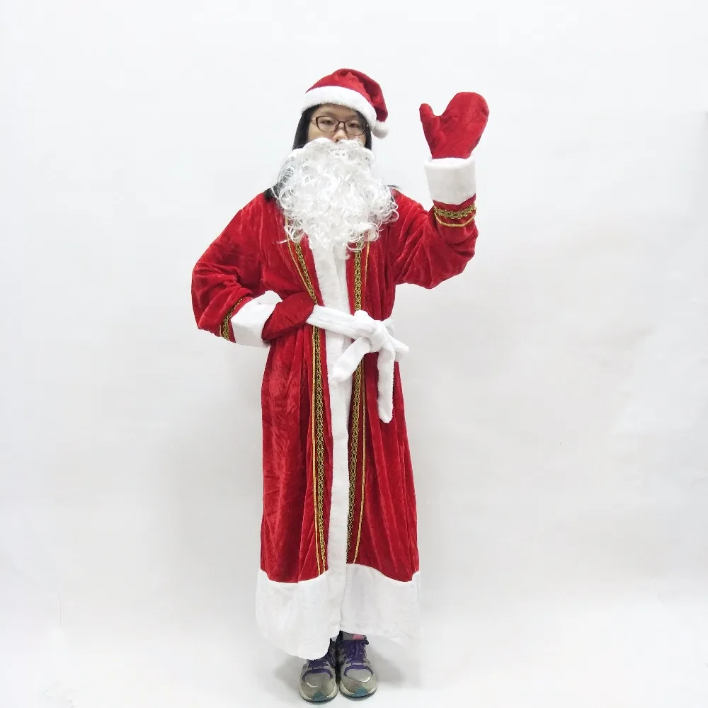 Новое поступление 2020 костюм Санта Клауса для взрослых 5 шт. рождественское