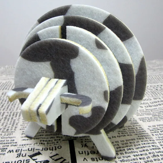 Нетканая ткань кружка коврик подставки изолированные круглые чувствовал Кубок