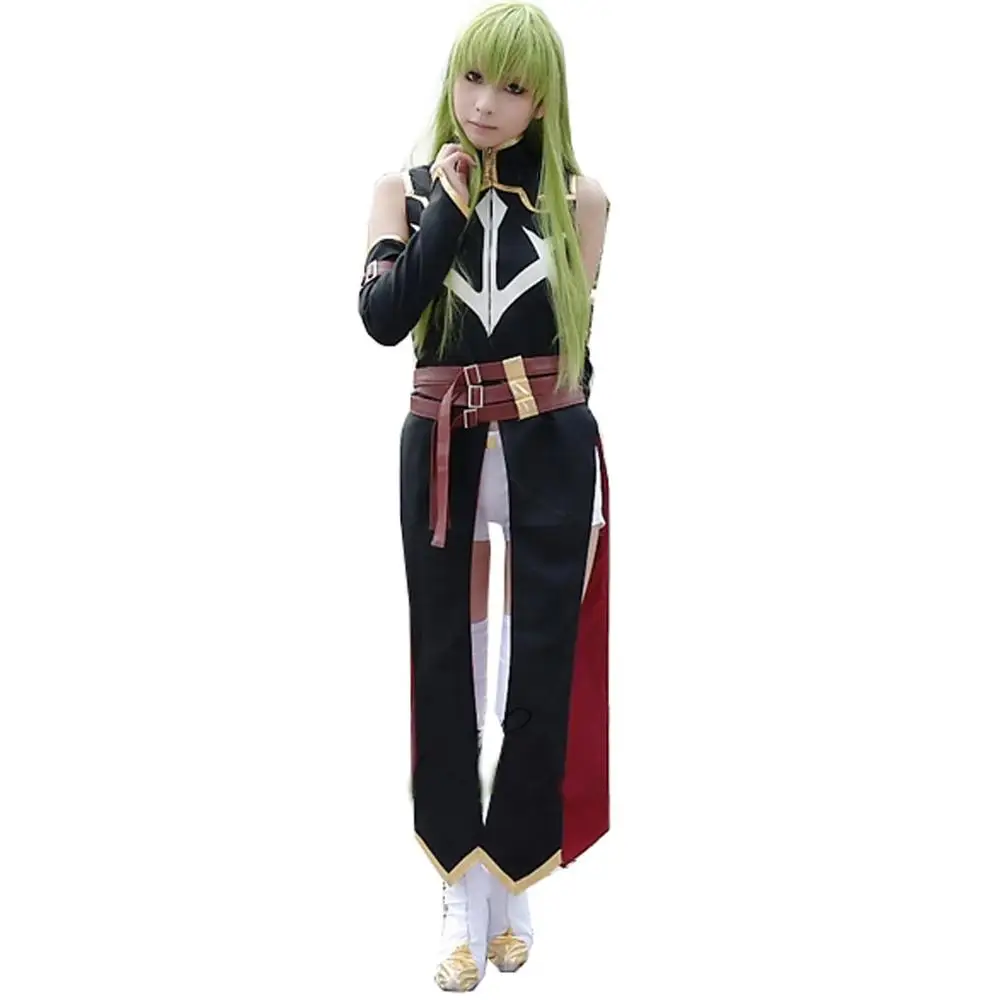 Code Geass CC женский черный костюм для косплэя Code Geass Косплэй костюм - Цвет: Черный