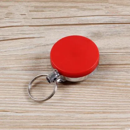 Half Metal Plastic Retractable Reels ID Business Badge Holder Anti-lost Key 5pcs/lot Free Shipping | Канцтовары для офиса и