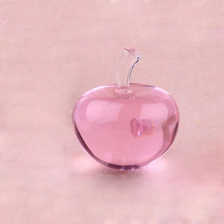 

Crystal Apple Figurine Apple Paperweight Glass Pretty Gift Crafts Art & Collection Christmas Home Wedding Gifts Decor