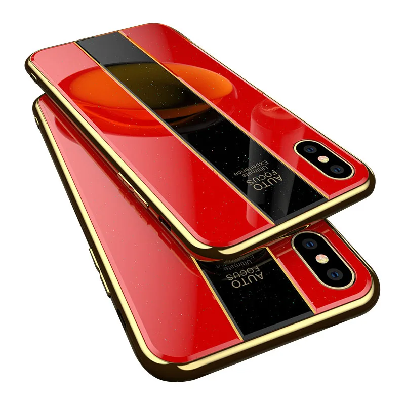 Чехол KUULAA для iPhone X роскошный стеклянный чехол телефона Porsche тонкий ударопрочный