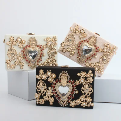 Женская вечерняя сумка в стиле ретро с вырезами и цветочной цепочкой 2019|Вечерние