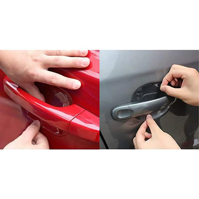 4 шт. в упаковке Защитная пленка для автомобильных ручек прозрачная наклейка