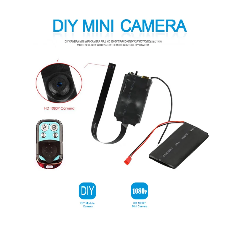 DIY Мини маленькая камера HD 1080P видеокамера DV DVR Обнаружение движения видео