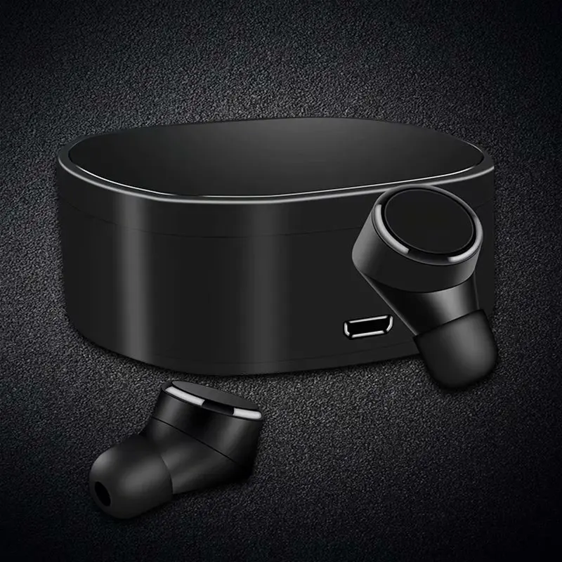 Черный Волшебная музыка TWS 5,0 Мини bluetooth наушники беспроводные Спортивные bluetooth гарнитура Водонепроницаемый тачпад для подарка с зарядной коробкой - Цвет: Черный
