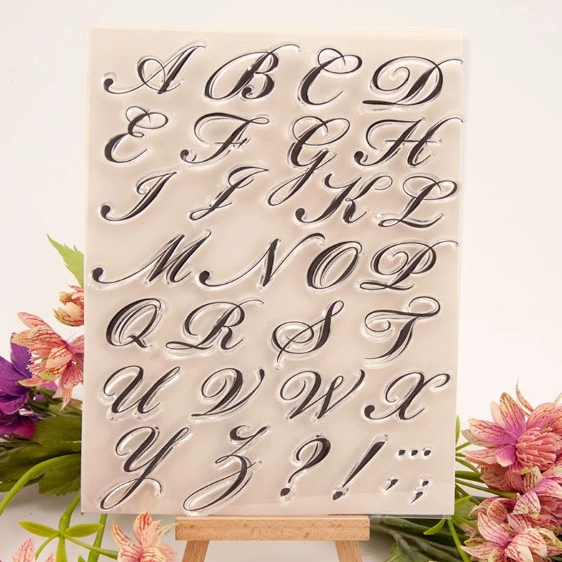Силиконовая прозрачная печать с буквами алфавита DIY Скрапбукинг рельефная