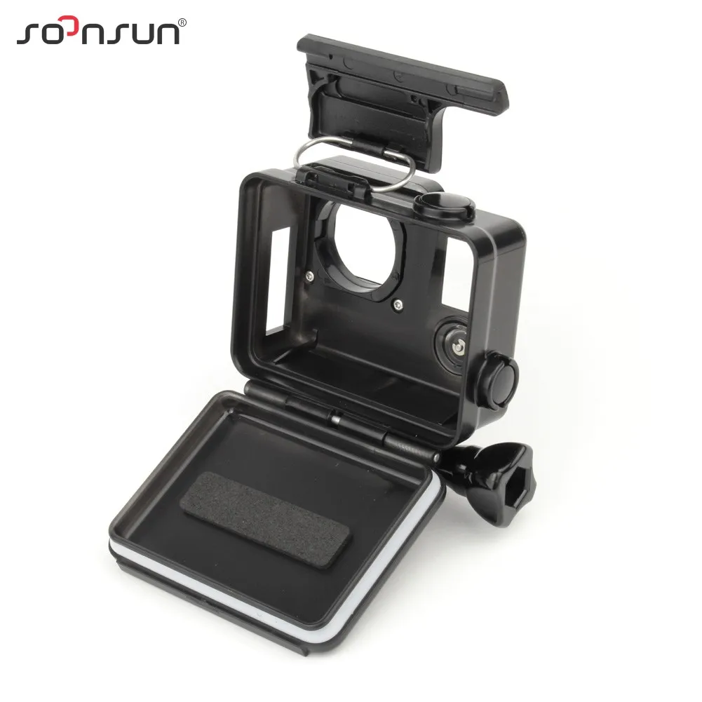 SOONSUN Светонепроницаемый чехол с каркасом жесткий для GoPro Hero 4 3 + защитный боковым