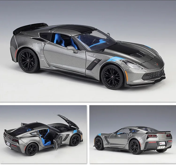 1:24 Maisto Corvette Grand Sport Серый/Синий литой модельный автомобиль
