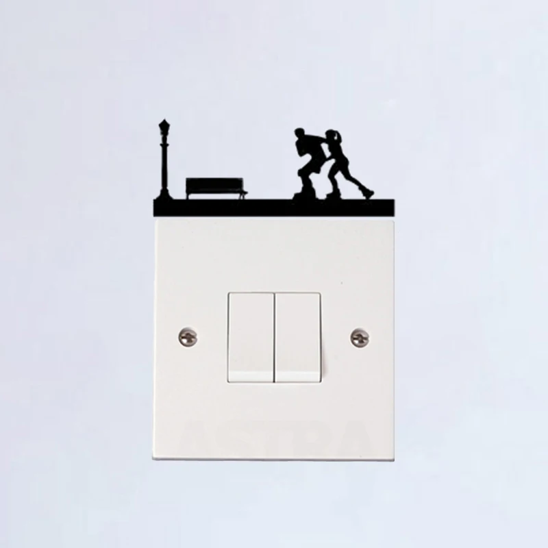 Стильные Виниловые Настенные Стикеры для роликовых коньков с подсветильник кой