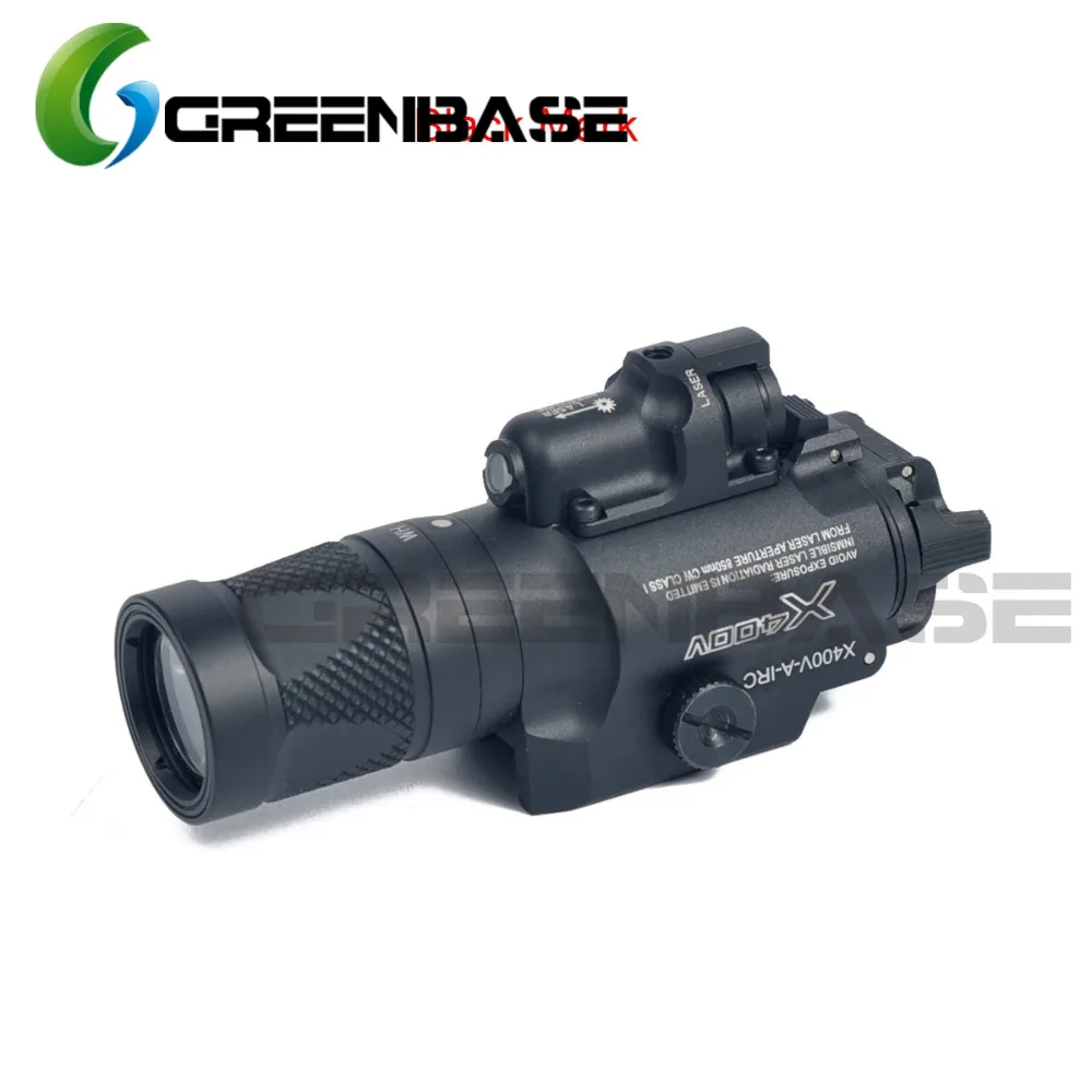 Светодиодный фонарик Greenbase SF X400V постоянный стробоскоп с красным лазером 500 люмен