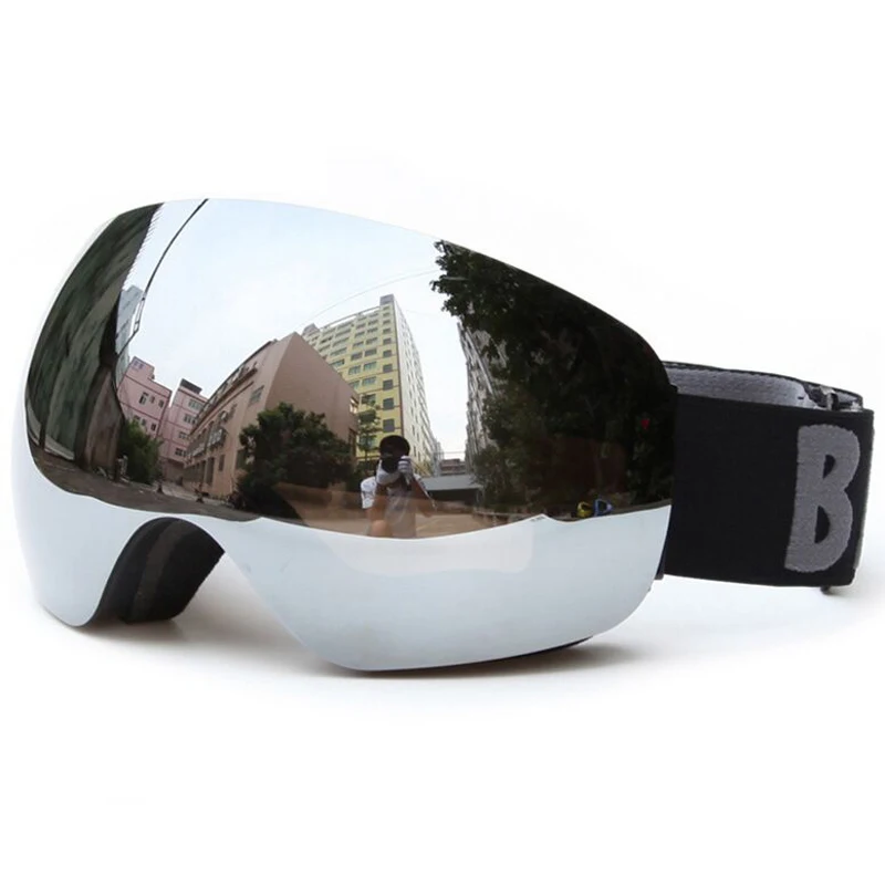 Очки для катания на лыжах Ski Goggles с съемными линзами, против запотевания, с защитой от УФ-лучей, широким обзором, большими стеклами для мужчин и женщин.