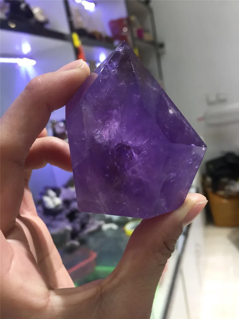 

amazing gemstone 100% natural dark purple amethyst stone crystl wand healing gemstone crystal irregular shape wand as gift
