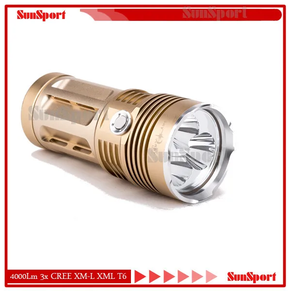 4000 lm lumens 3 x CREE XM-L XML T6 LED Flashlight Torch 4 18650 Light 30W Lamps | Лампы и освещение