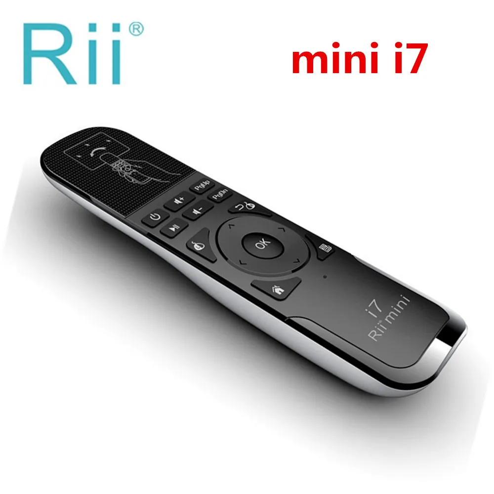 

Оригинальная беспроводная клавиатура Rii mini i7 2,4G, Fly Air Mouse, игровая клавиатура с датчиком движения, 6-осевой пульт дистанционного управления д...