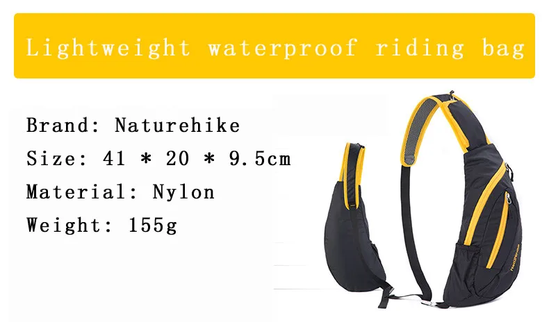 Naturehike, мужская сумка через плечо, сумка-мессенджер, для отдыха на открытом воздухе, для туризма, спортивные сумки, большая емкость, нагрудный рюкзак для верховой езды, женский рюкзак