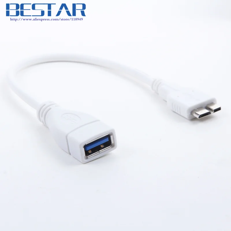 Белый и Черный Micro USB 3.0 9pin OTG хост-диск кабель 20 см USB3.0 AF к micro B | Компьютеры офис