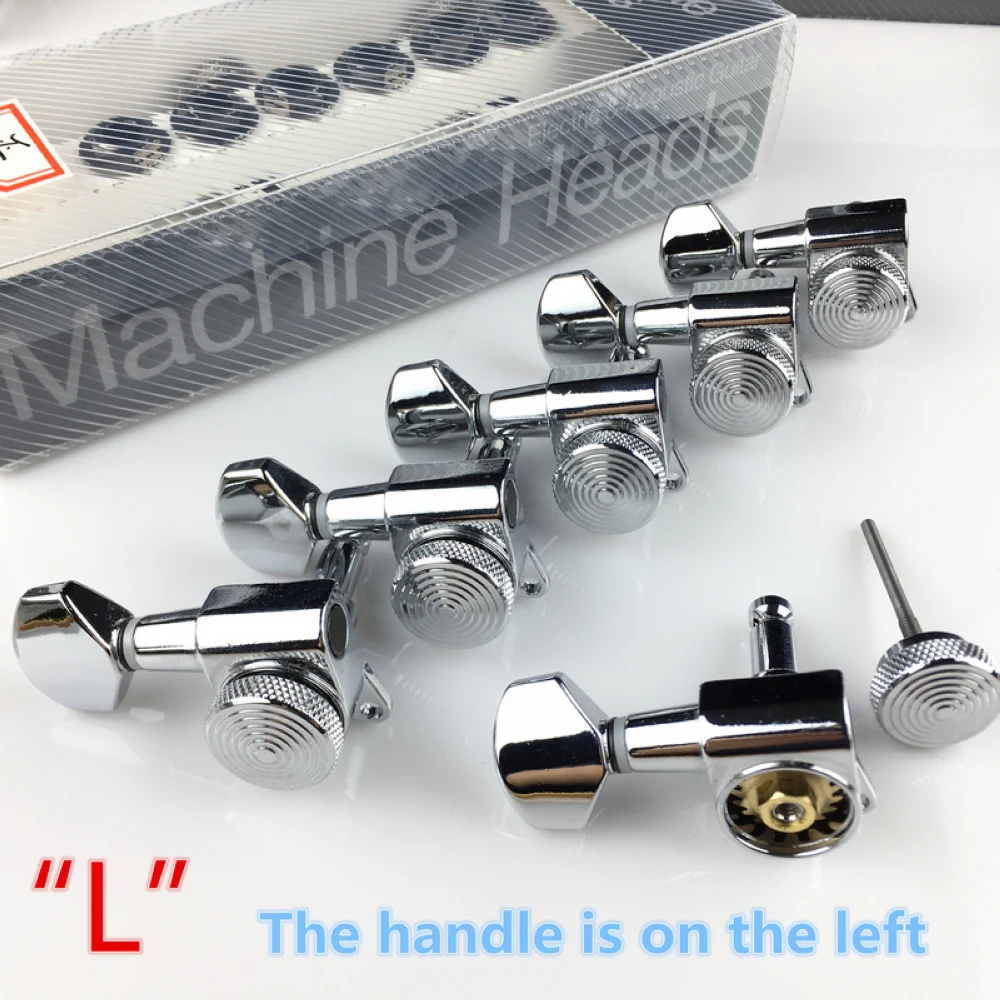 

Chrome Guitar Locking Tuners Silver Electric Guitar Machine Heads Tuners JN-07SP Lock Tuning Pegs ( With packaging )
