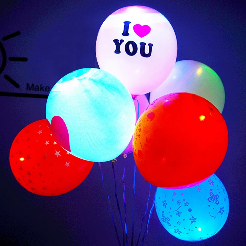 10 шт./компл. светодиодная светящаяся лампа с воздушным шаром мини ночник