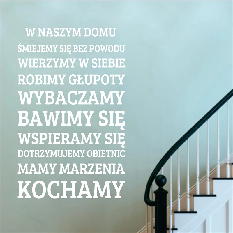 Польская версия, Правила Дома, виниловые настенные художественные наклейки, Polskie language Quote, настенные наклейки для украшения дома