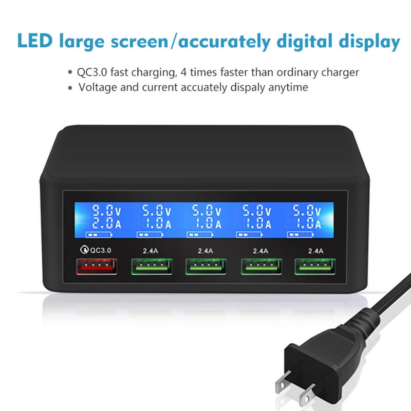 HKHUIBANG 3 0 5 портов Usb адаптер мобильный телефон Быстрый зарядный для Iphone/Samsung/Xiaomi Tablet