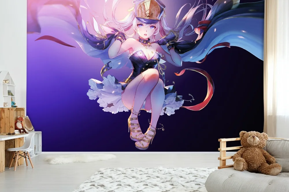 

[Self-Adhesive] 3D Mysterious Female Warrior Anime Cartoon 66 Wall Paper mural Wall Print Decal Wall Murals