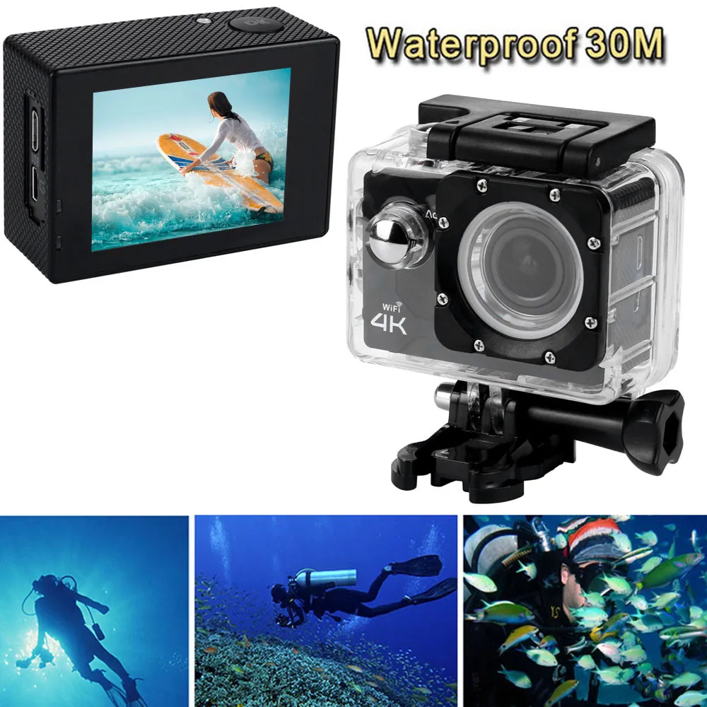 Водонепроницаемая Экшн-камера Deportiva Ultra 4K Full HD 1080P DVR Спортивная камера WiFi Cam видеокамера DV Action водостойкая L0628# D