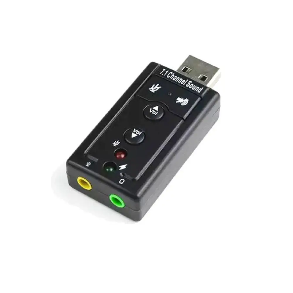 Горячий Внешний USB аудио адаптер звуковой карты VIRTUAL 7 1 Ch 2 0 микрофон динамик Аудио