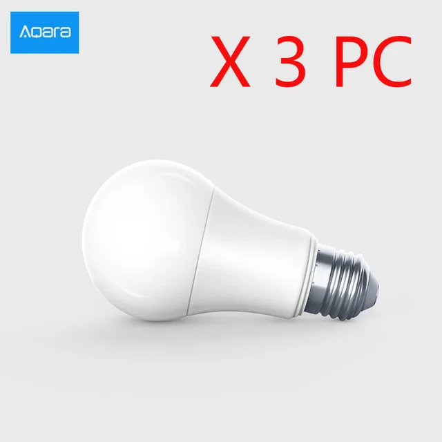 3pcs Умный белый светодиодный светильник Xiao mi Aqara 9 Вт E27 2700 K-6500 K 806lum, работающий с домашним комплектом mi Home для умного дистанционного управления - Цвет: 3pcs